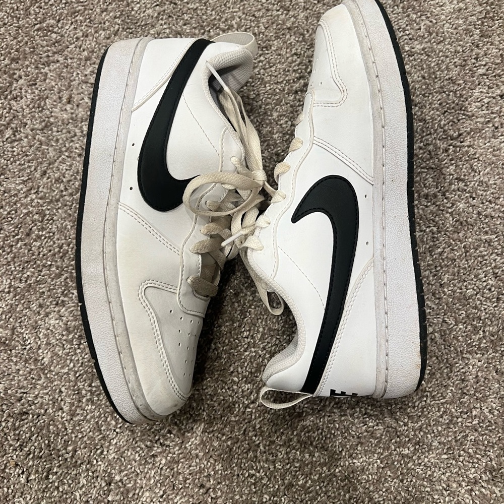Black and white Nikes